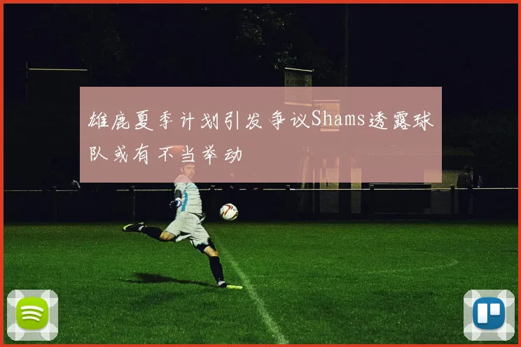 雄鹿夏季计划引发争议Shams透露球队或有不当举动